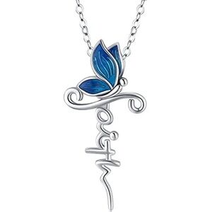 Butterfly Faith Silver Toned Necklace